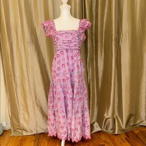 Love Shack Fancy Floral Pink Dress